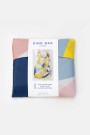 MEDIUM - Abstrakt mønster - Blå, gul, rosa og hvit thumbnail