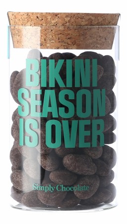 Bikini Season is Over, krukke med mandler trukket med sjokolade (280g)