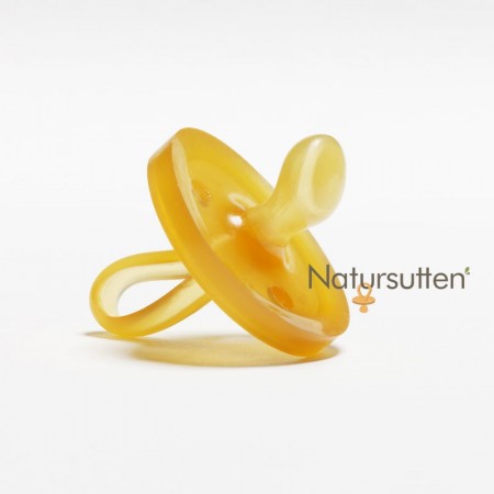Natursutten smokk i naturgummi – rund, anatomisk tupp
