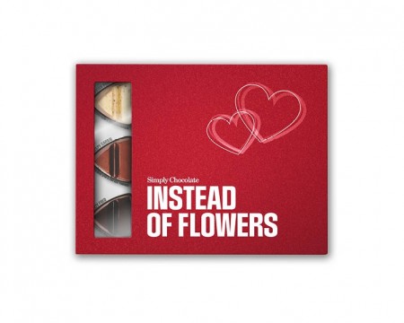 Instead of flowers, sjokolade 12stk, gaveeske (120g)