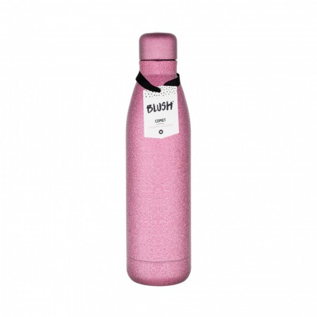 Drikkeflaske med rosa glitter