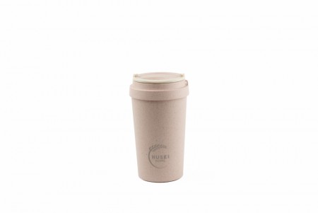 Termokopp av risskall, rosa 400ml. 100% naturlig
