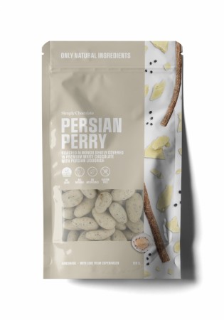 Persian Perry, ristede mandler med hvit sjokolade og lakris (100g)